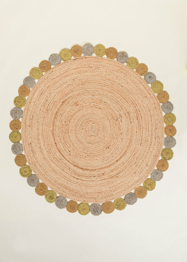 Colourful Braided Jute Rug-3